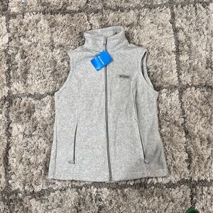 Columbia Heather Gray Fleece Vest